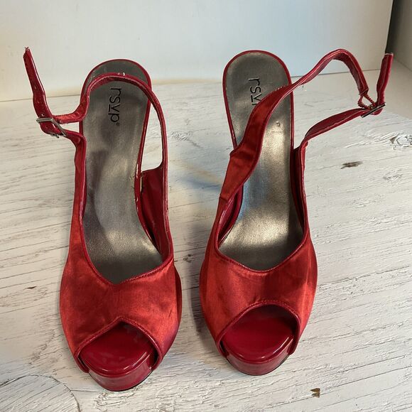 Vero Cuoio RSVP Red 4+” Heel Pump Size 8.5M GnuFashion - Picture 1 of 16